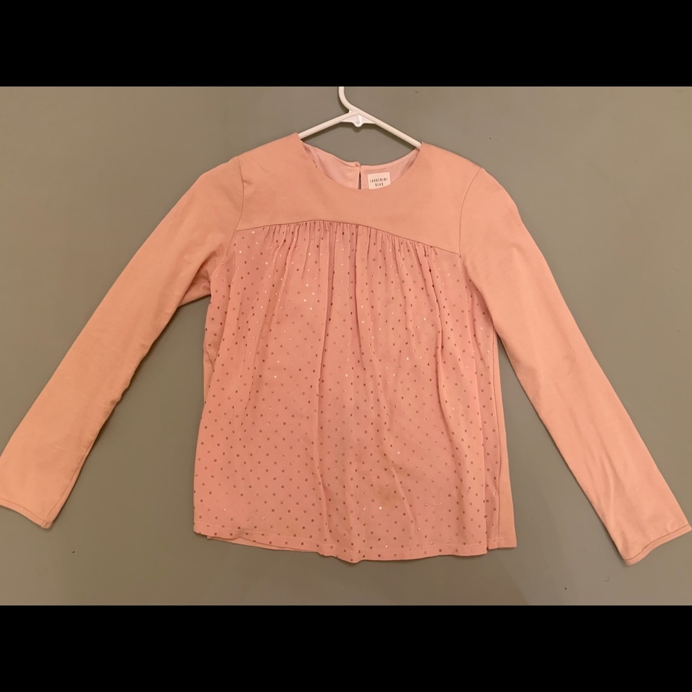 French Designer Soft Rose Party Blouse Girls 12